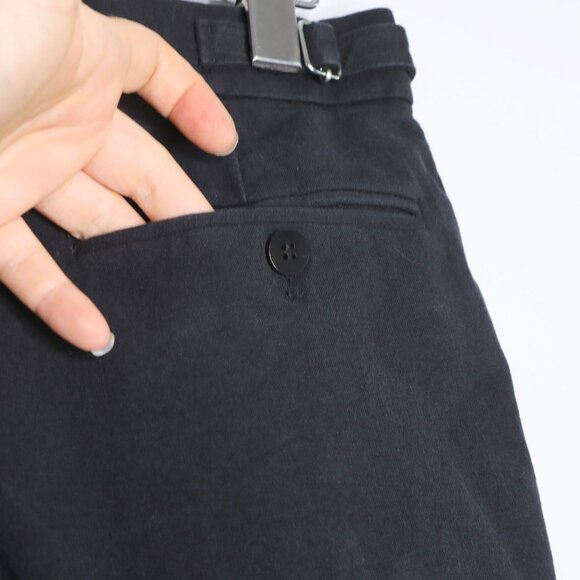 COS Wide Straight Leg Ankle Pant Trousers Black Stretch Minimalist Clean Girl - Picture 12 of 12